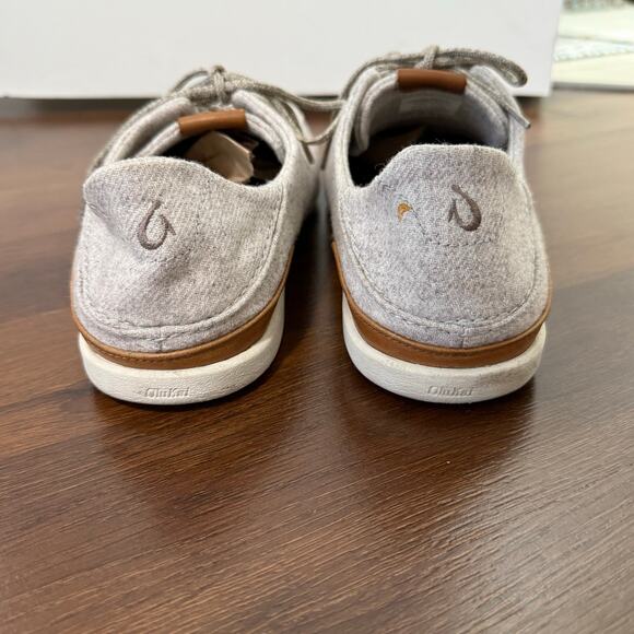 Olukai Manoa Hulu Men's Casual Textile Slip On Shoes Beachy Coastal Gray Sz 10 - Picture 4 of 9